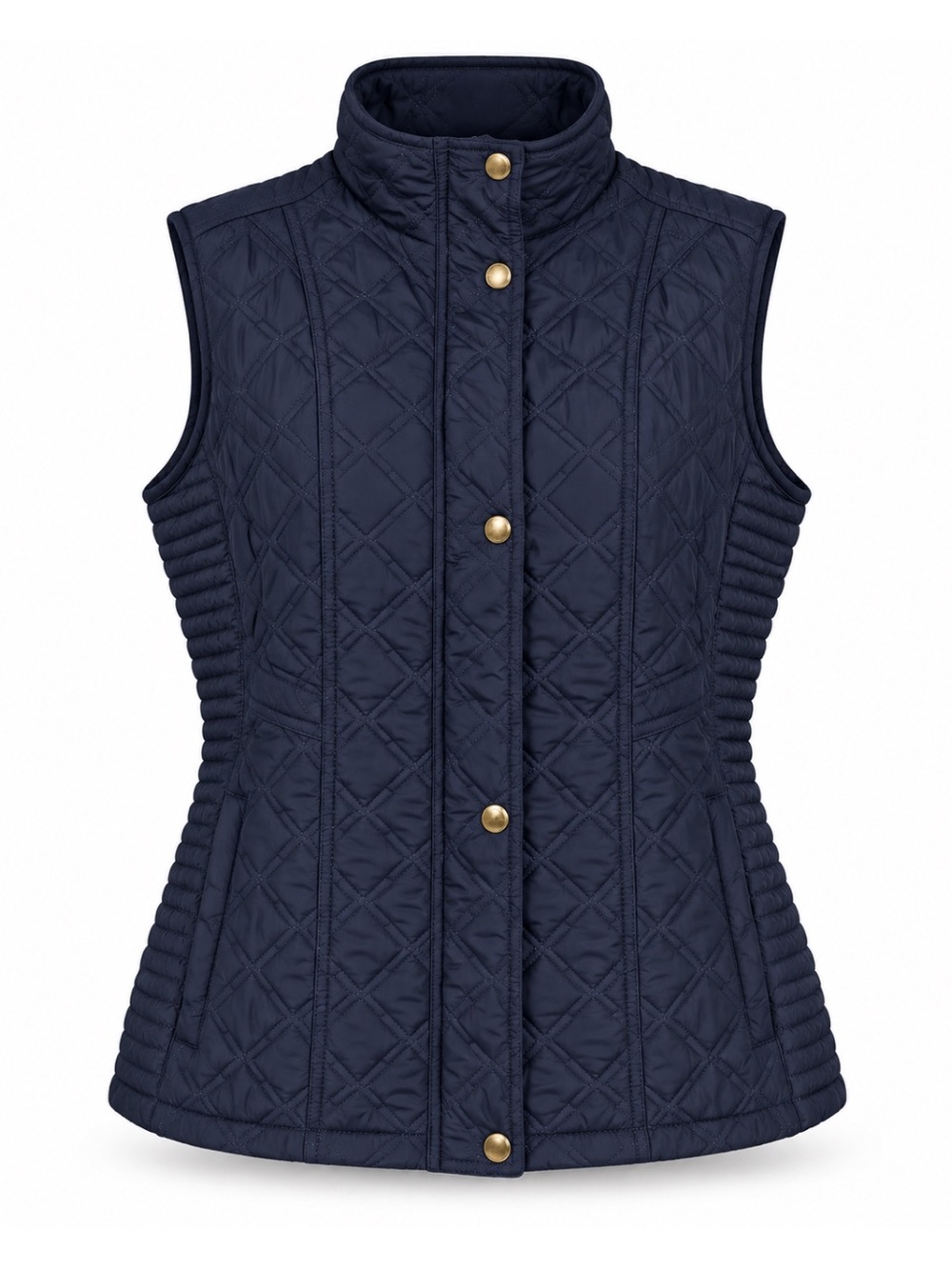 Weatherproof Navy Blue Quilted Fleece Lined Vest Womens Size M